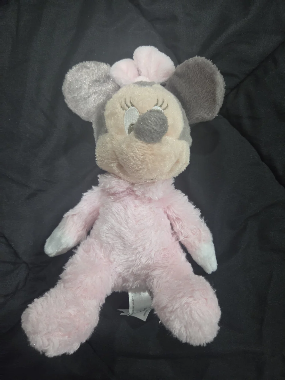 Disney Pink Minnie Mouse Plush with Gray Accents